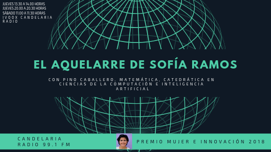 sofiaramoseu's tweet photo. Hoy tenemos a las 13.30 horas una cita en El Aquelarre. Ciberseguridad, matemáticas, pasión y un sinfín de historias emocionantes con la protagonista de hoy, @PinoCaballero. https://t.co/AEWXnn7yrs