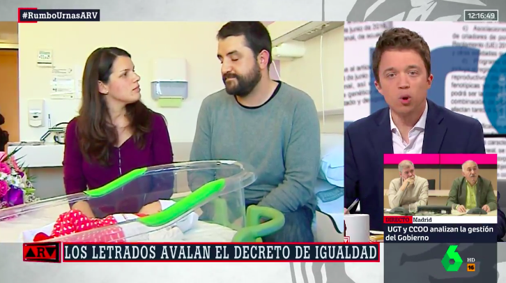 MasMadrid__'s tweet photo. "PP y Ciudadanos han usado la mesa del Congreso como una trinchera para que no se legisle. Yo prefiero que los permisos iguales salgan adelante, aunque el PSOE haya tenido tiempo de sobra para hacerlo antes" @ierrejon #RumboUrnasARV https://t.co/F7PzrBPFuM