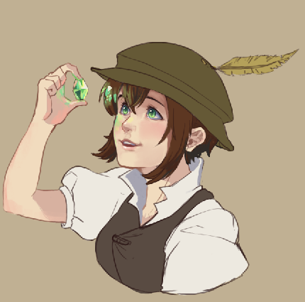 binoftweets's tweet image. I haven't drawn fanart in ages. Workin on a pic of Tressa from Octopath &amp;lt;3 she was the cutest.
