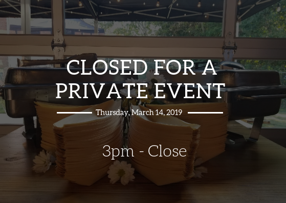 BeaconBrewingCo's tweet photo. We will be closed this evening (3/14) due to a private event. Message us for more information on how you can rent the brewery for your next special occasion! https://t.co/c4WndM2ojK