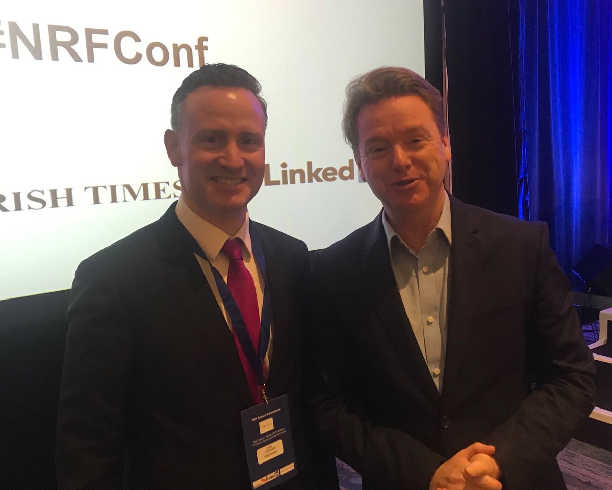 brightwater98's tweet photo. Our Finance Director ⁦@JohnODoIV⁩ at the #NRFConf with guest speaker ⁦⁦@davidmcw⁩ https://t.co/16V0QUBhlb