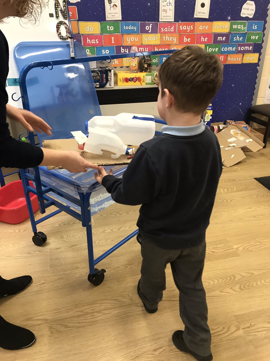 LeopardClass's tweet photo. Testing some of our boats in the water. We’ve found out that cardboard ISN’T waterproof so we might need to adjust our designs. #PrioryScienceWeek19 #BSW19 #sciencerocks https://t.co/utb8EUMl8M