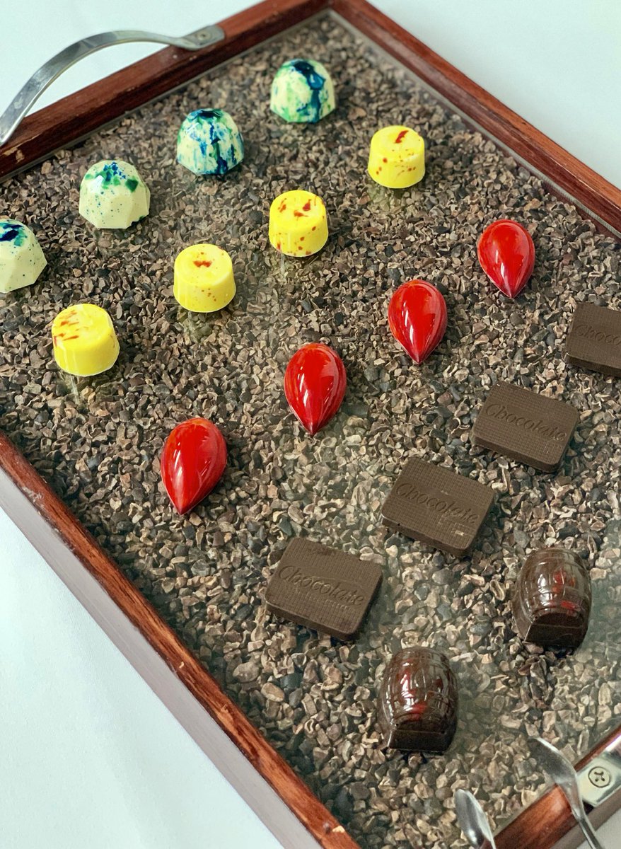 Welcome back to our petit four chocolate tray, come try these delicious handmade artisan chocolates 
Book now to try by 
calling 01743 342611
Or going to scg.ac.uk/origins