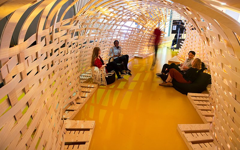 BartlettArchUCL's tweet image. Yesterday, our first-year Engineering &amp;amp; Architectural Design MEng students presented Tribal Gathering, a collection of six pavilions at UCL at Here East, open for 24 hours bit.ly/BartlettTribal… #Bartlett100 #BartlettStudents #BartlettSchoolofArchitecture