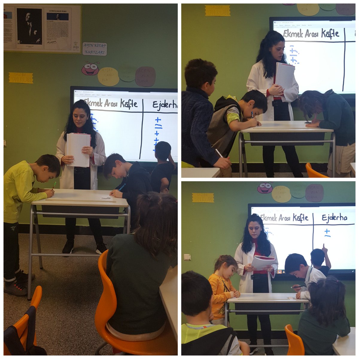 2-C sınıfı iki gruba ayrılıp, söylediğim kelimelerin doğrusunu yazarak puan topladılar. Tatlı rekabet içinde yazım yanlışı yapılan kelimeleri pekiştirdiler. ✔ <a href="/korayakdgn/">Koray AKDOĞAN</a> <a href="/kaansezgin/">Kaan Sezgin</a> <a href="/siyahhan_nurdan/">Nurdan SİYAHHAN</a> <a href="/CevizlibagDoga/">Doğa Koleji Cevizlibağ Kampüsü</a>