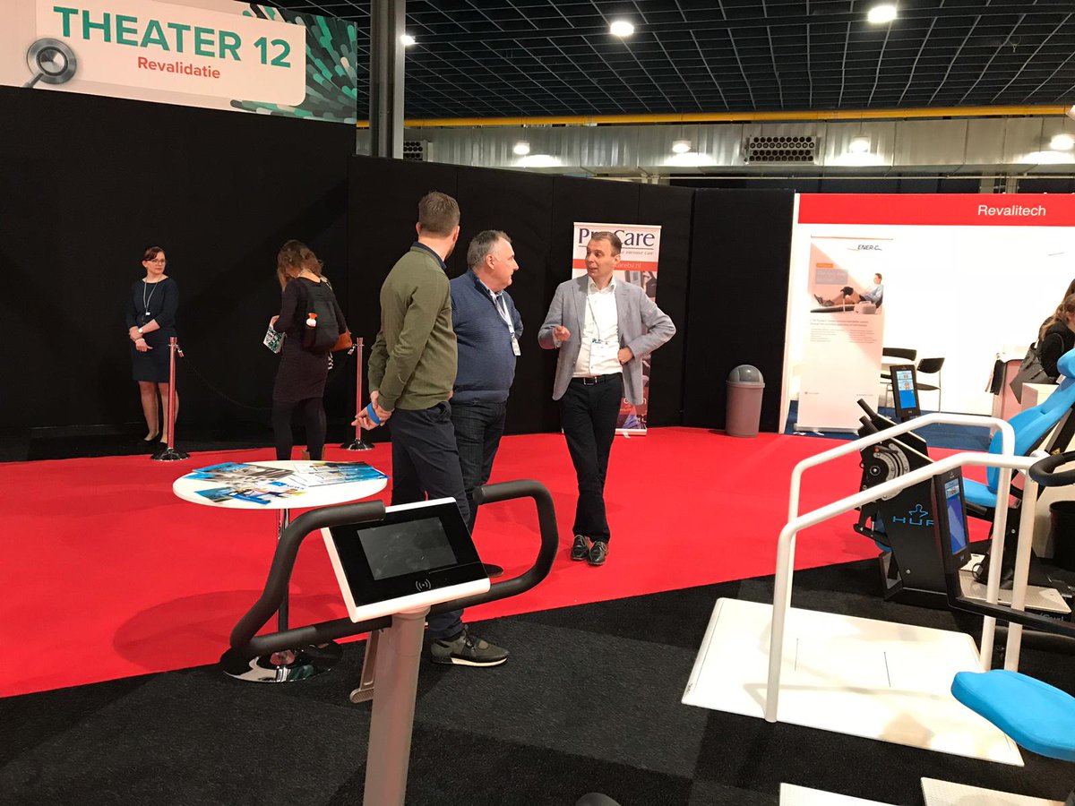 ProCare's tweet photo. Een mooie compilatie van onze ochtend op @Zorgtotaal19. Veel belangstelling voor #dividat, @Lode_Ergometry @HURWellness. Kom vandaag nog langs voor alle info m.b.t. #revalidatie apparatuur op onze stand -> 09.C015. #totzo? #congres #zorgtotaal #utrecht https://t.co/g4MaHQITGe