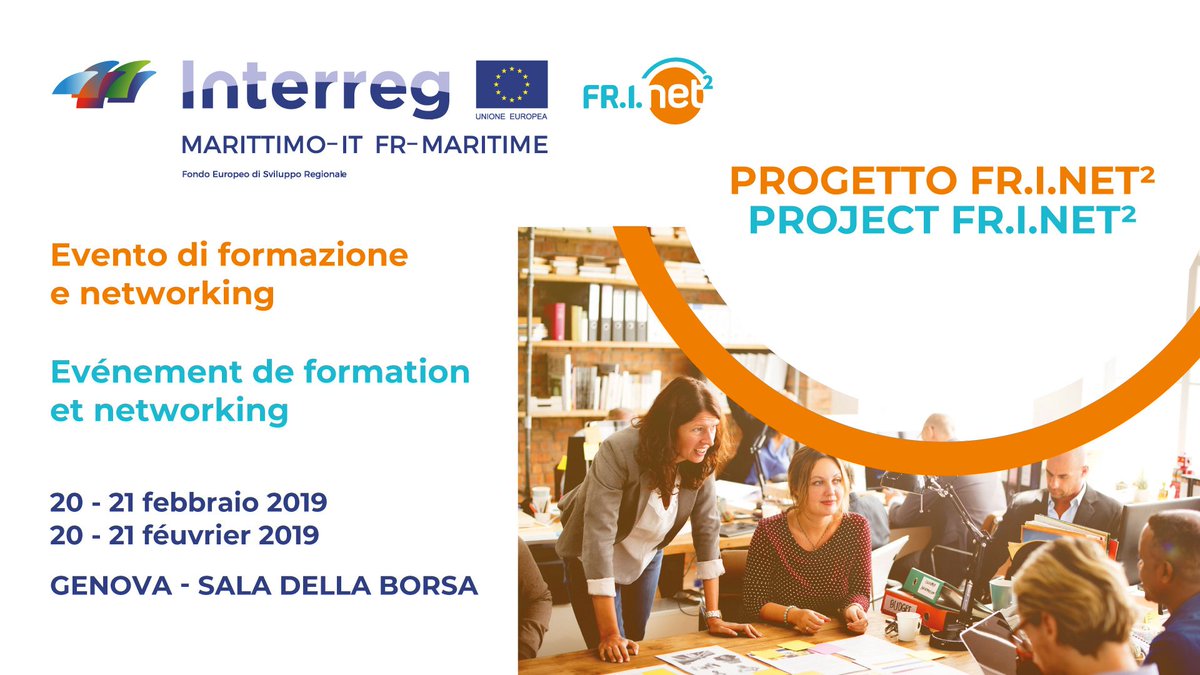 Un nuovo video, per condividere alcuni momenti vissuti il 20 Febbraio a Genova durante l'Evento Formativo e di Networking del progetto #Frinet2! Guarda i 3 momenti formativi sul Sito: bit.ly/2HiyVWT
<a href="/pc_maritime/">Interreg Maritime</a> <a href="/Promocamera_ss/">Promocamera</a> @CCI2A @cci2b <a href="/UnioncamereLig/">Unioncamere Liguria</a> <a href="/pont_tech/">Pont-Tech</a>