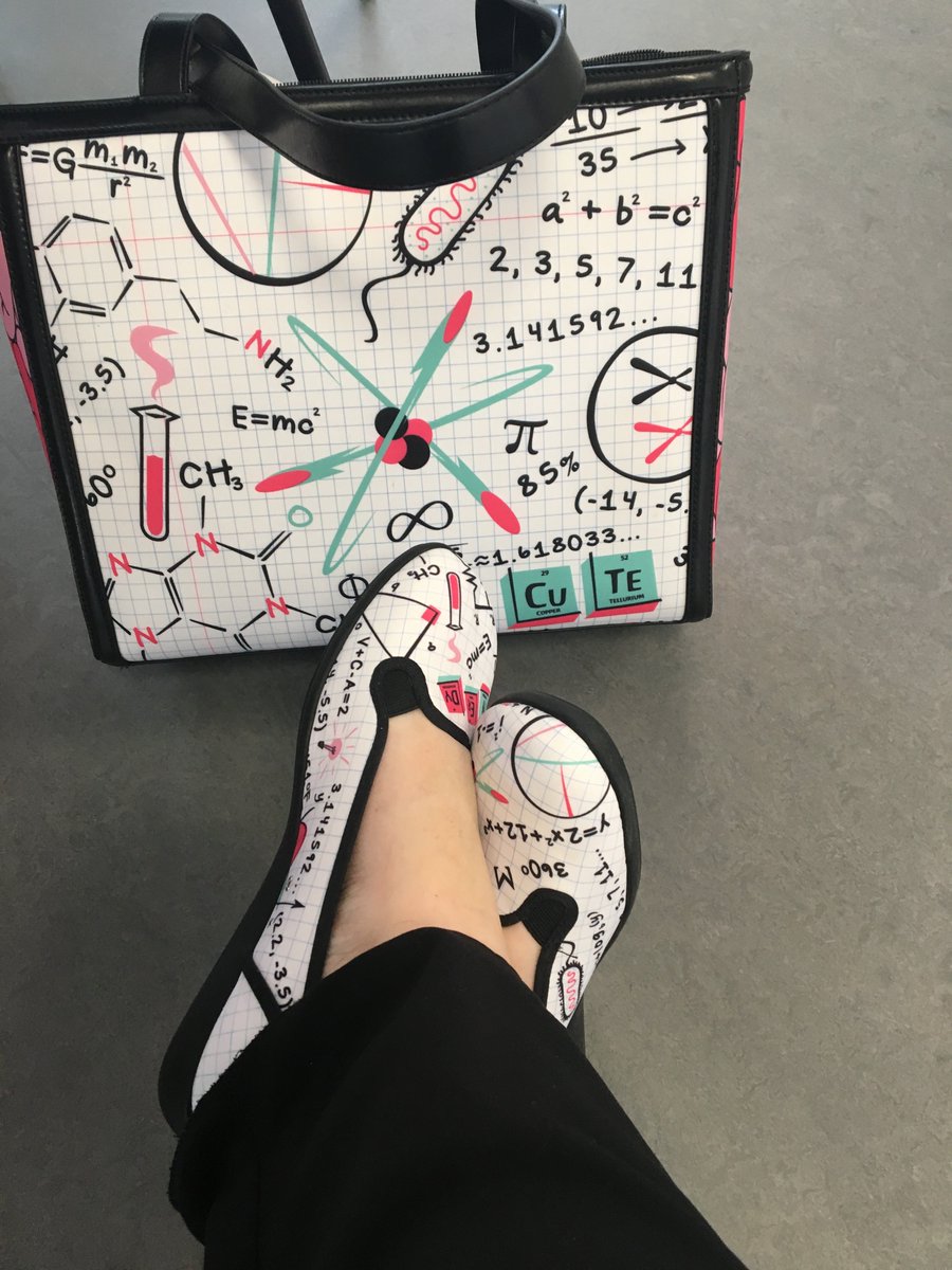 reetspetite's tweet image. Lots happening here at @NAISDublin today for #piday #PiDay2019 #pidayNAE
I've even broken out my #NerdGirl shoes and bag!
The students completed a mural leading to the classroom with over 3000 digits of pi as a #servicelearning project #MYPChat #MTBoS