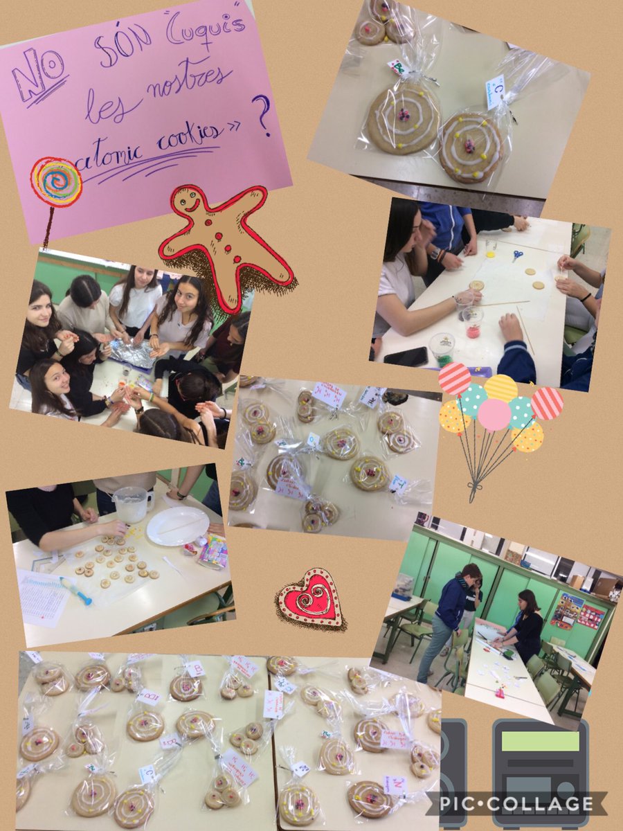 AngelesPastor6's tweet photo. Delicioses, instructives i solidàries galetes atòmiques elaborades pels alumnes de 3ºC del IES Luis Garcia Berlanga. Estaran a la venda demà en el nostre mercadet solidari. Excelent participació de l’alumnat!👏🏻👏🏻👏🏻 https://t.co/Z9q6oTO8pW