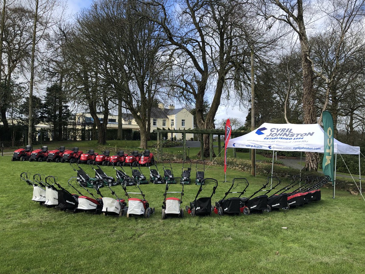 A great range of products ready for hands on testing at the <a href="/MountfieldMower/">MountfieldLawnmowers</a> &amp; <a href="/atcolawnmowers/">Atco</a> Familiarisation day at the Millbrook lodge.