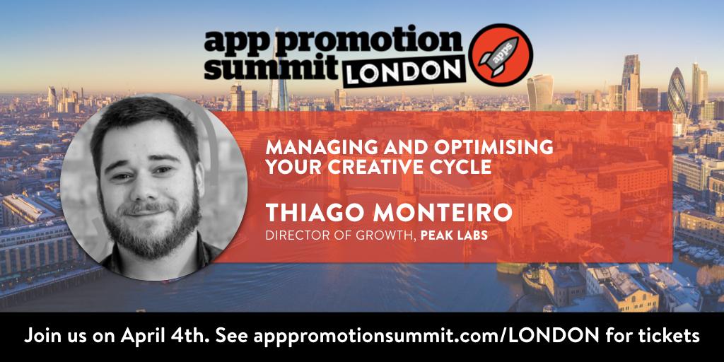 apppromotion's tweet photo. Hear @tsilvamonteiro from @peaklabs talk about "Managing And Optimising Your Creative Cycle" on 4th April at App Promotion Summit 🚀 https://t.co/PwgDgK0h7j #growth #apps #mobile https://t.co/3uCpwlA1bZ