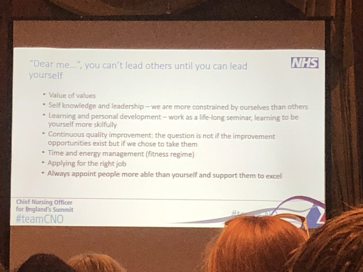 NurseGregDix's tweet image. “Dear me...., you can’t lead others until you can lead yourself @PeterHoma #CNOsummit @UHP_NHS
