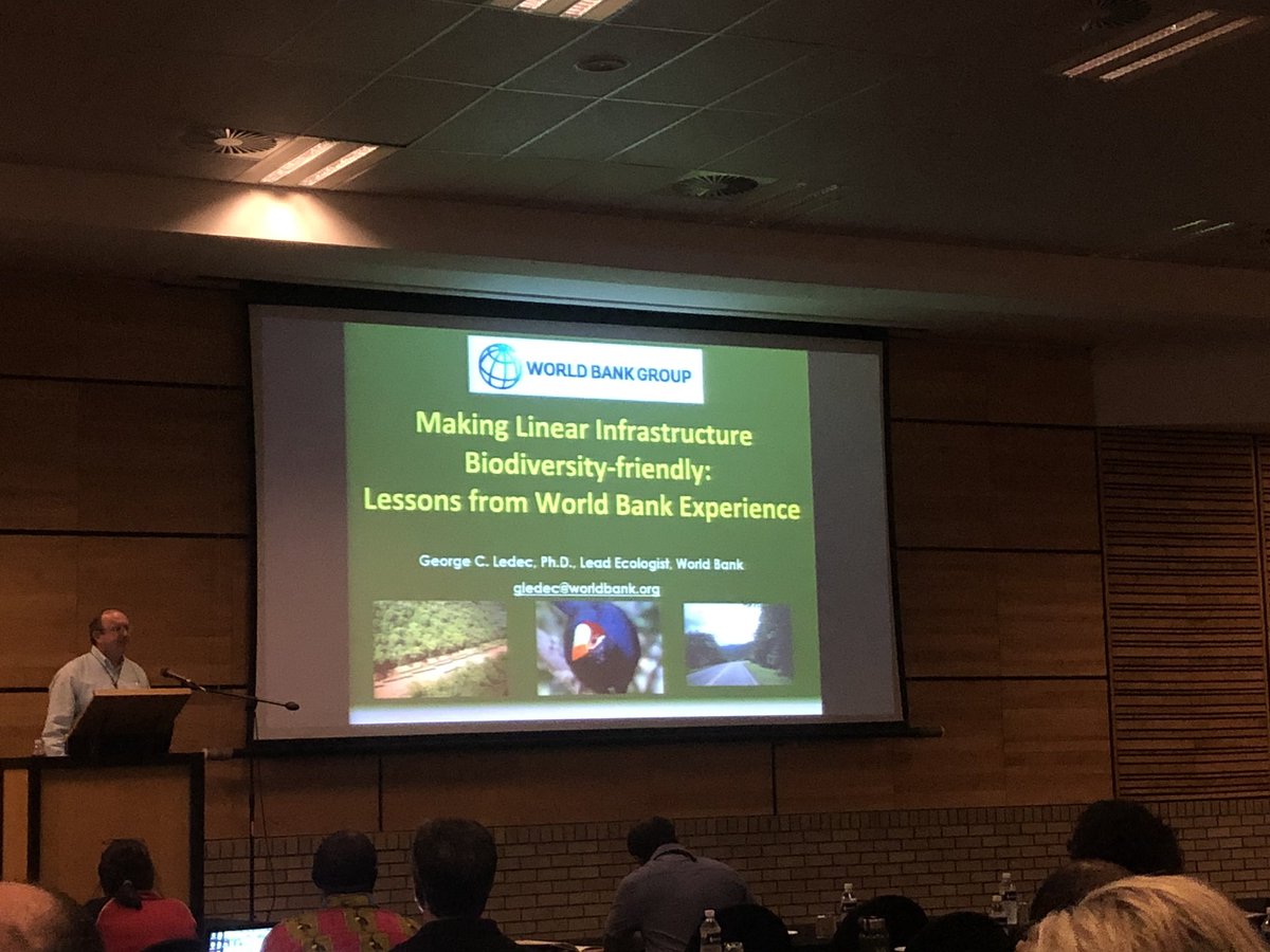 AliHalajian's tweet photo. #GeorgeLedec from @WorldBank talked on Making linear #infrastructure #BiodiversityFriendly,
Lessons, #ESS #ESS6 standards, #InvasiveAlienSpecies, #BiodiversityImpacts #FieldSupervision rules and monitoring needed.
Challenges, #ClimateChange #EcologicalCompensation https://t.co/pOuyFij59F