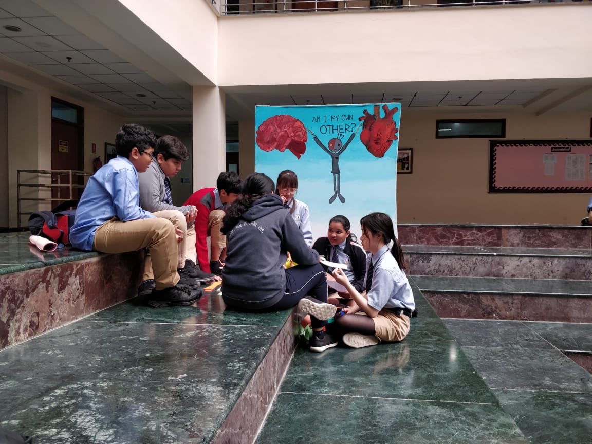 reenanarang07's tweet photo. Celebrating pi day with grade 6 and 7 Ss. Ss building number chain, doing scavenger hunt, writing pi poems and investigating pi @sunanda1908 @shaliniadvani #pathwaysnoida #PiDay2019 #mathisfun https://t.co/sl08z0Ub8Y