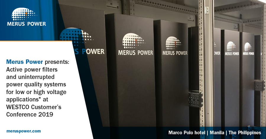 We will participate at WESTCO Customer’s Conference 28-29.3.2019 in #Manila. Pedro Esteban, our Director for APAC, will take the stage presenting #activepowerfilters and #uninterruptedpowerquality systems. 

Register for the event here: bit.ly/2JqtXJN