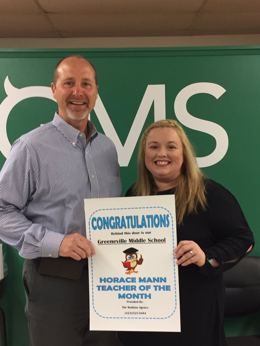 Congratulations Teacher of the Month Dr. Adrienne Rose. Thank You for always supporting educators Horace Mann. #GCSLimitless <a href="/GreenevilleCity/">GCS</a> @troywatkinsHM @mrsrosegms
