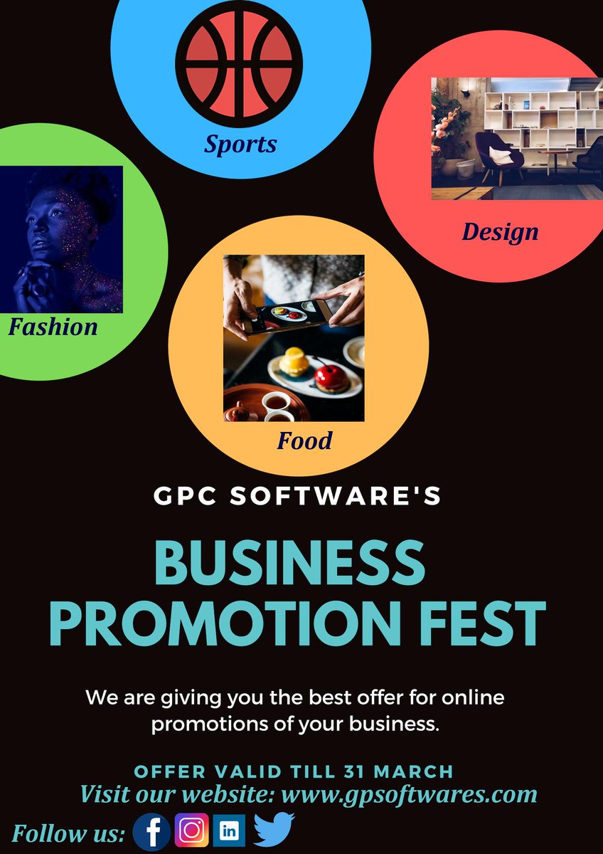 Gpc_Infotech's tweet photo. Business Promotion Fest !
GPC Software's ready to give a platform for every business man for their business promotion. We are the #Best_Digital_Marketing_Agency in Delhi NCR. Our in-house team of #SEO, #SEM, #SMO, #Content_Writer, #Image_Editor and #Digital_Marketing_Executives https://t.co/fY2MZG1l6r