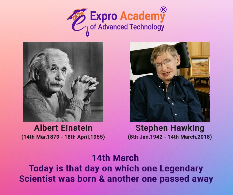 EITMkolkata's tweet photo. 14th March has a special significance in the world Science! Do you know why? 
Because today the Legendary Theoretical Physicist Albert Einstein was born &amp; another Legendary Physicist and Cosmologist Stephen Hawking passed away! 
https://t.co/I1CoQ9COmv
#AlbertEinstein https://t.co/i5IzFTonCN
