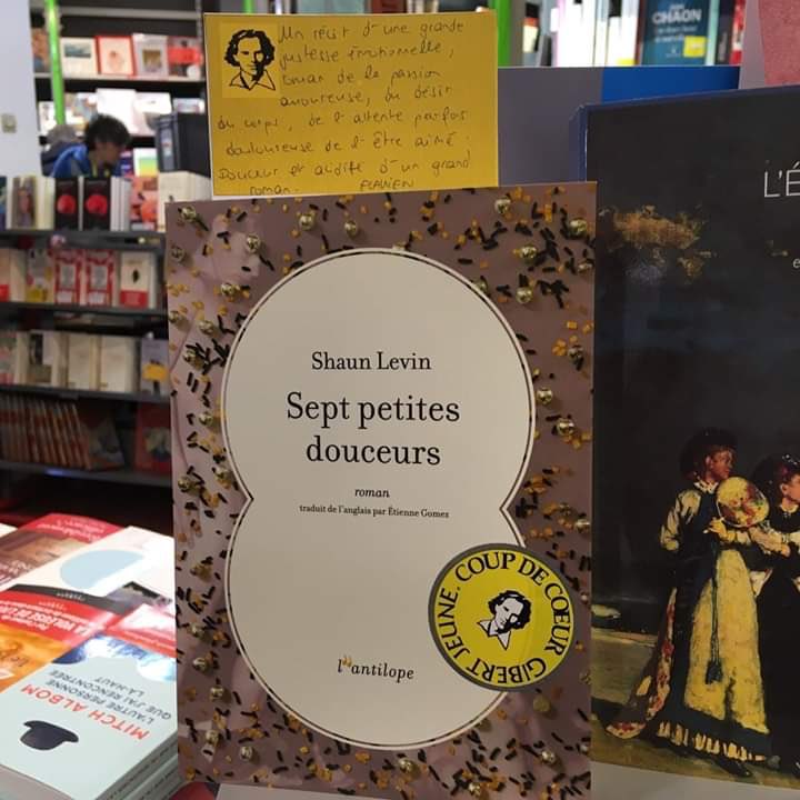 Sept petites douceurs, de @Shaun_Levin, coup de cœur de Flavien @GibertJoseph (@editdelantilope)