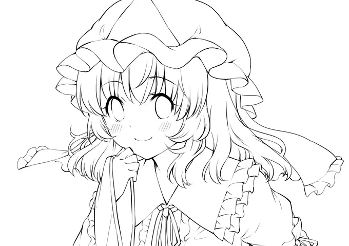 心が折れかけてる…ゆゆ様描いて正気を保とう!(^ω^)g 