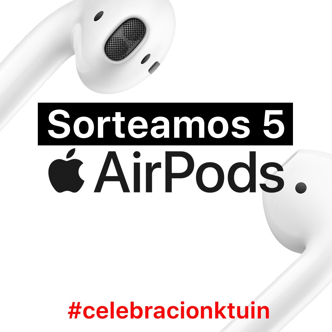 SORTEO, ¿qué tendrá marzo que nos encanta?🥳
¿Quieres ganar unos #airpods ?
🔝Sigue a <a href="/Ktuin/">K-tuin</a> 
🐦Haz retweet 
👫Menciona a dos amigos por comentario
#⃣Utiliza el hashtag #celebracionktuin
❤️Dale a me gusta
Toda las bases del sorteo: bit.ly/2TNGOcK