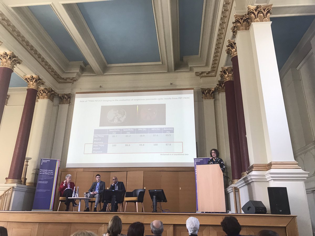 PRETHRAO's tweet image. Dr Paula Ghaneh talks about PET CT scans for #PancreaticCancer benefits for all patients but particularly cost effective for those due to have surgery #NiceGuidelines #SummitPanc19