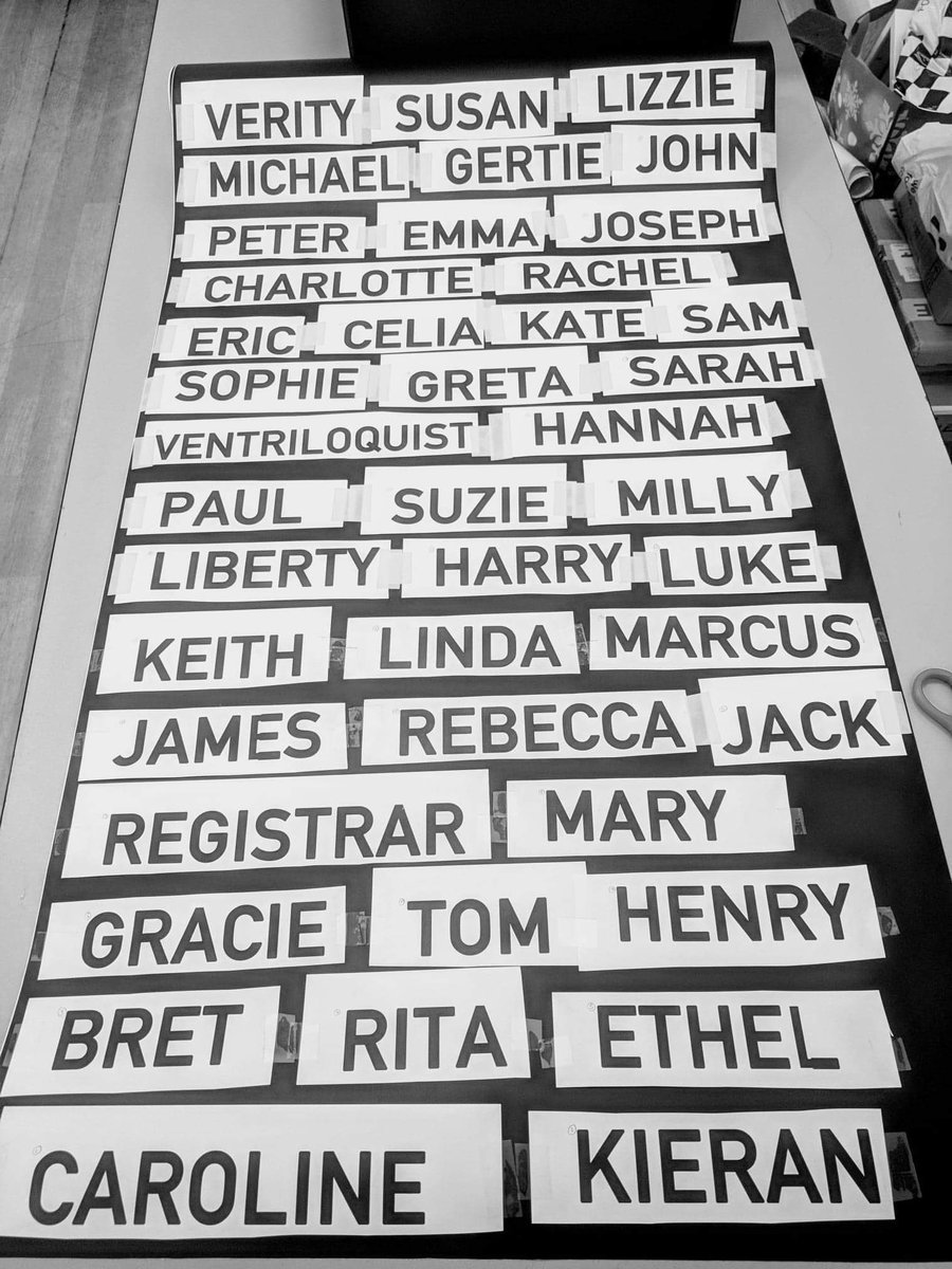 JSTheatre's tweet photo. The saga of “How many characters?!?!” continues! #JSTMarysBabies are preparing to get into the theatre this weekend and keep sending us teasers from the rehearsal room! #Suspense #OpenAlready! https://t.co/g8Rhy9HwZ4 https://t.co/v1WBth6LFP