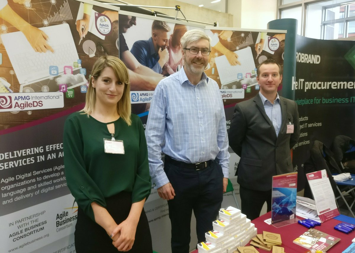 APMG_Inter's tweet photo. Promoting #AgileDS guidance, training & certification with our partners @Agile_Biz at #GOVTECHCONF in Manchester. https://t.co/UlP5IEaVxZ