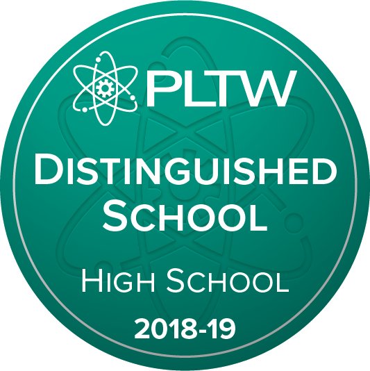 Hoover High School was recognized for the second time in two years a PLTW Distinguished School.  One of only two schools in the state to do this back to back.