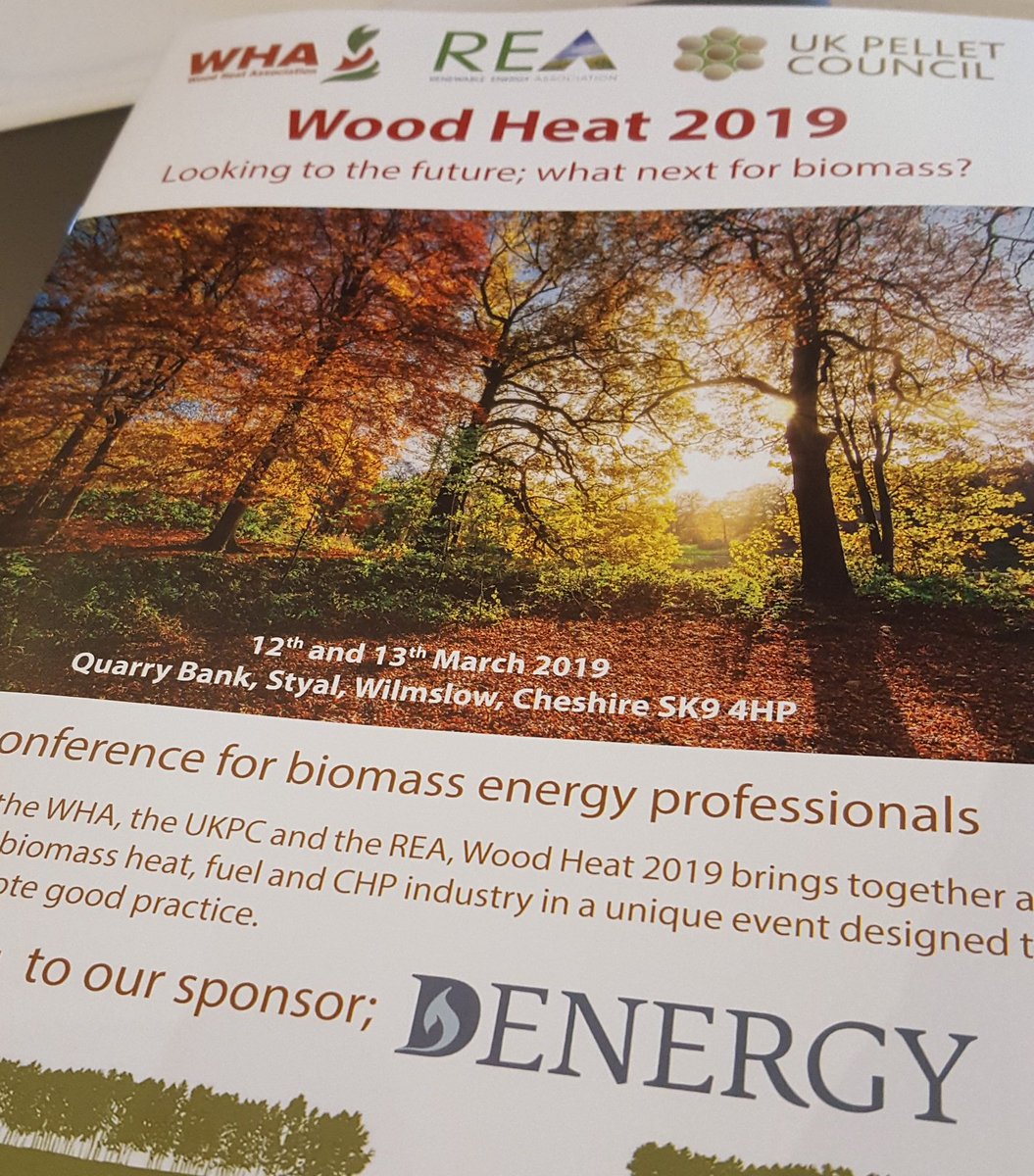 WHAssociation's tweet photo. #Woodheat2019 - That was the conference that was! A great two days in Cheshire. Thanks everyone for attending, the speakers for highly informative presentations. @NorthernVH for organising, the @reassociation for admin support &amp; @denergyltd for the valuable sponsorship. #biomass https://t.co/J2NJphxBfn