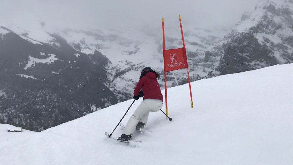 Racers are turning up in Murren and taking advantage of the training course our hosts Kandahar SC have laid on. The competition starts in earnest tomorrow.