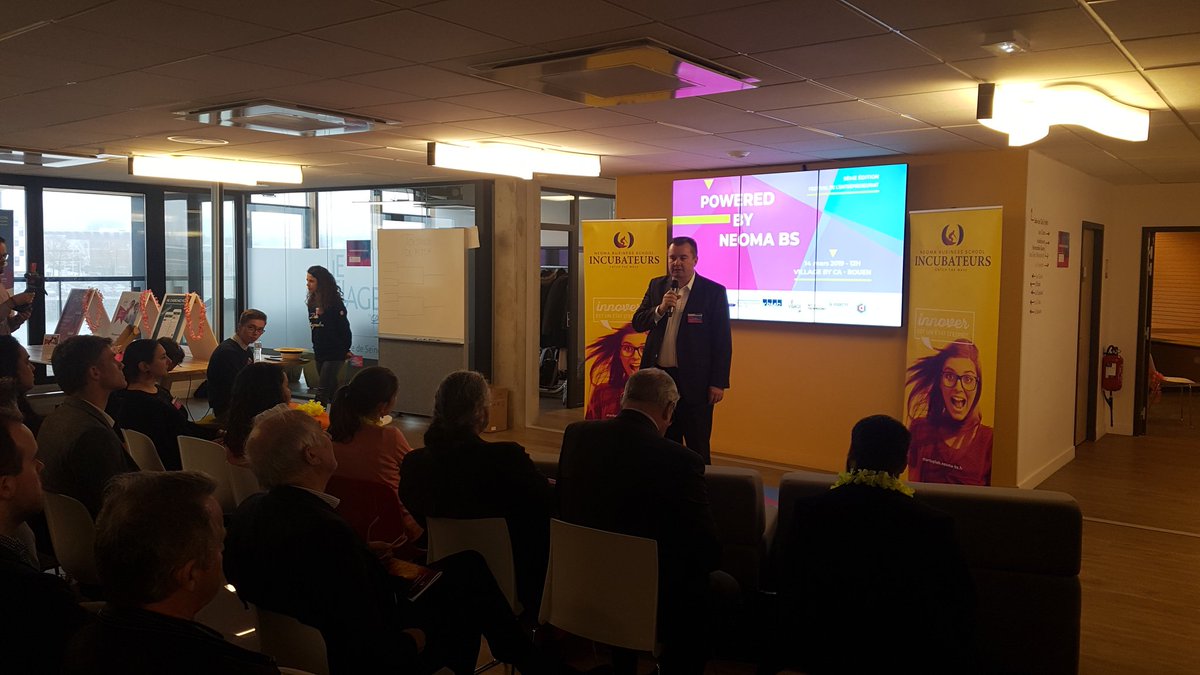 fjay_neoma's tweet photo. @dgallot lance la 9eme édition du #poweredbyneomabs au @VillageCA_Rouen 🤙#catchthewave #entrepreneurs #startup #Incubateurs https://t.co/jvju2UxoE0