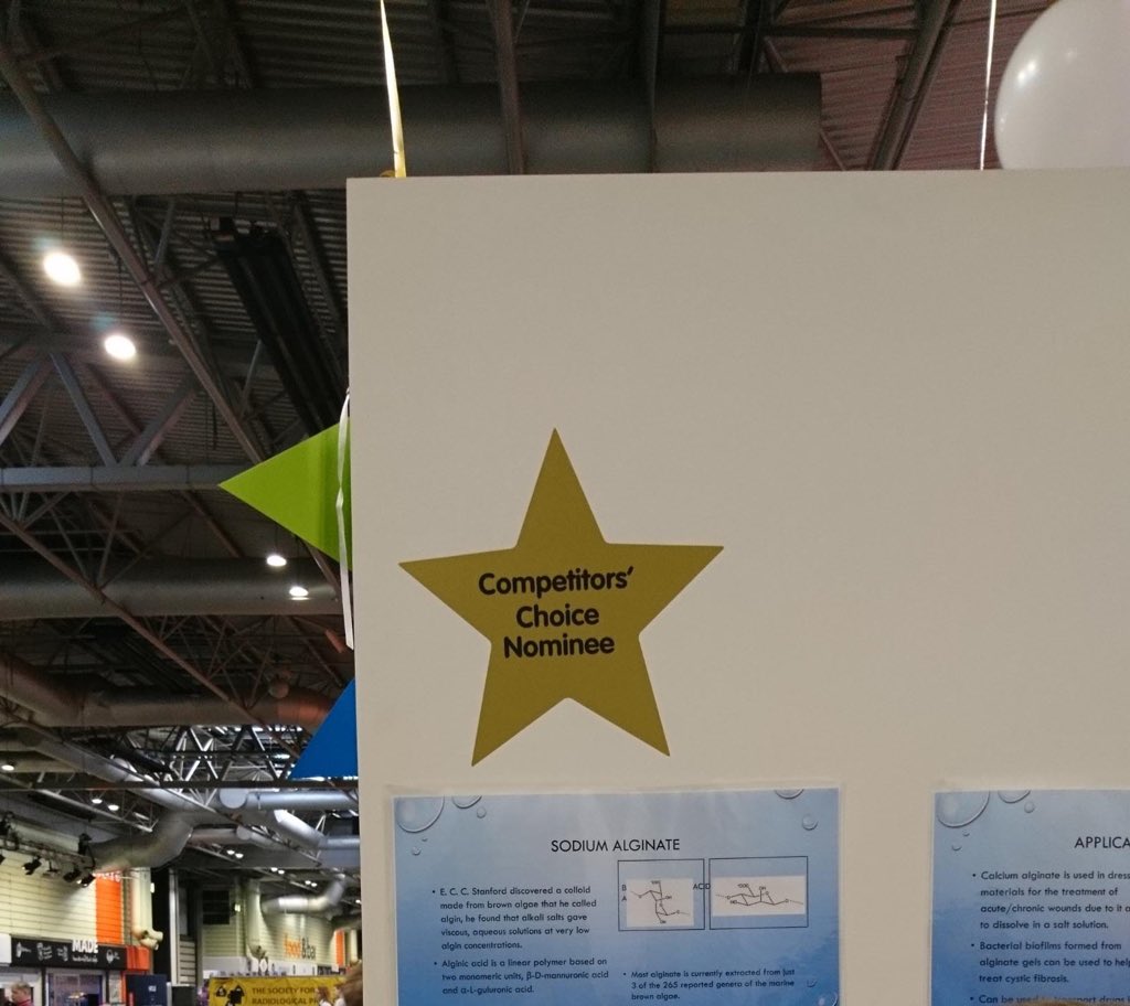 Rawlins_science's tweet photo. Super excited about Luke being nominated for the Competitors Choice Award for his amazing project on edible water bottles! Amazingly proud of him and our other teams showcasing their talents @BigBangFair #BigBangCompetition #STEM https://t.co/cH5W5wNdYr