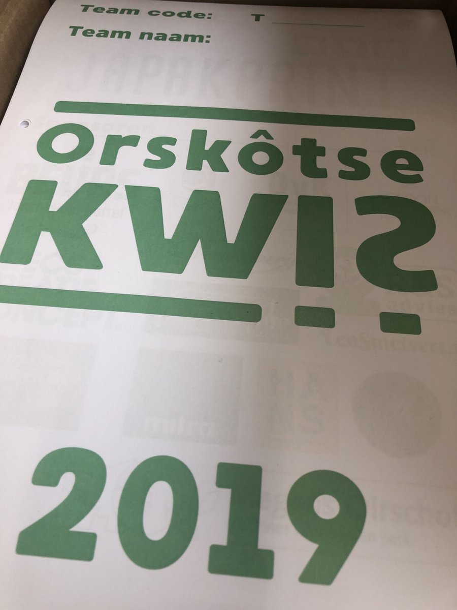 Dit is ie! Vers van de pers en nog geheimer dan de notulen van de ministerraad. #orskotsekwis. Complimenten aan de organisatie en voor de deelnemers: veel succes!
