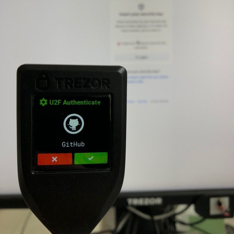 PavolRusnak's tweet image. You probably knew @Trezor can be used as #U2F/#WebAuthn token, but did you know Trezor was the first U2F/WebAuthn showing the site you are logging into on its display? #SecurityMadeEasy
