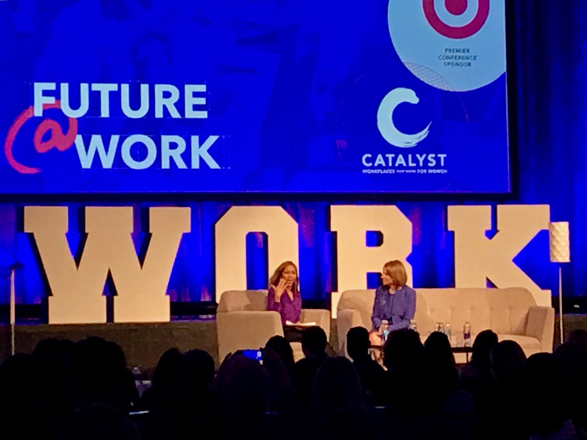 ⁦<a href="/ZainAsher/">Zain Asher</a>⁩ talks with Lorraine Harriton about workplace experiences, paying it forward and future trends. #FutureAtWork #CatalystAwards2019
