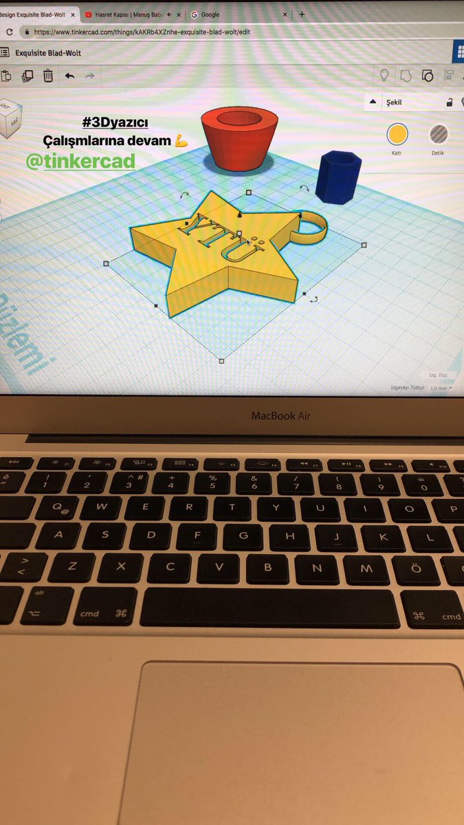 ytustemlab's tweet photo. @tinkercad’den  @Alya3DP’ye bir tasarım hikayesi.. #YTÜSTEMLAB’ tan selamlar. @msamitopcu https://t.co/1lFrTYMVDu