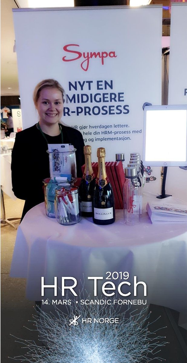 SympaHR's tweet photo. Enjoying our day at #HRTech19 with @HRNorge🎉🍾 https://t.co/HjY1Craagv