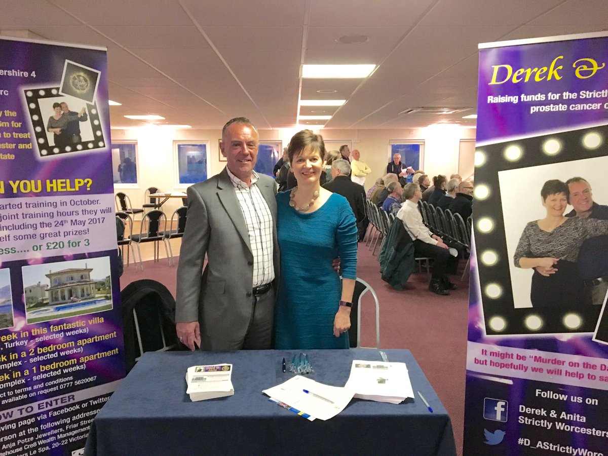 Strictlyworcs's tweet photo. Dance steps back in time: SW4 contestants @DerekJSimmonds and Anita Gatehouse gave up many hours of their time to help us raise funds for @RorytheRobot and #Worcestershire Prostate Awareness Group. #ThrowbackThursday https://t.co/khe2ht63Er