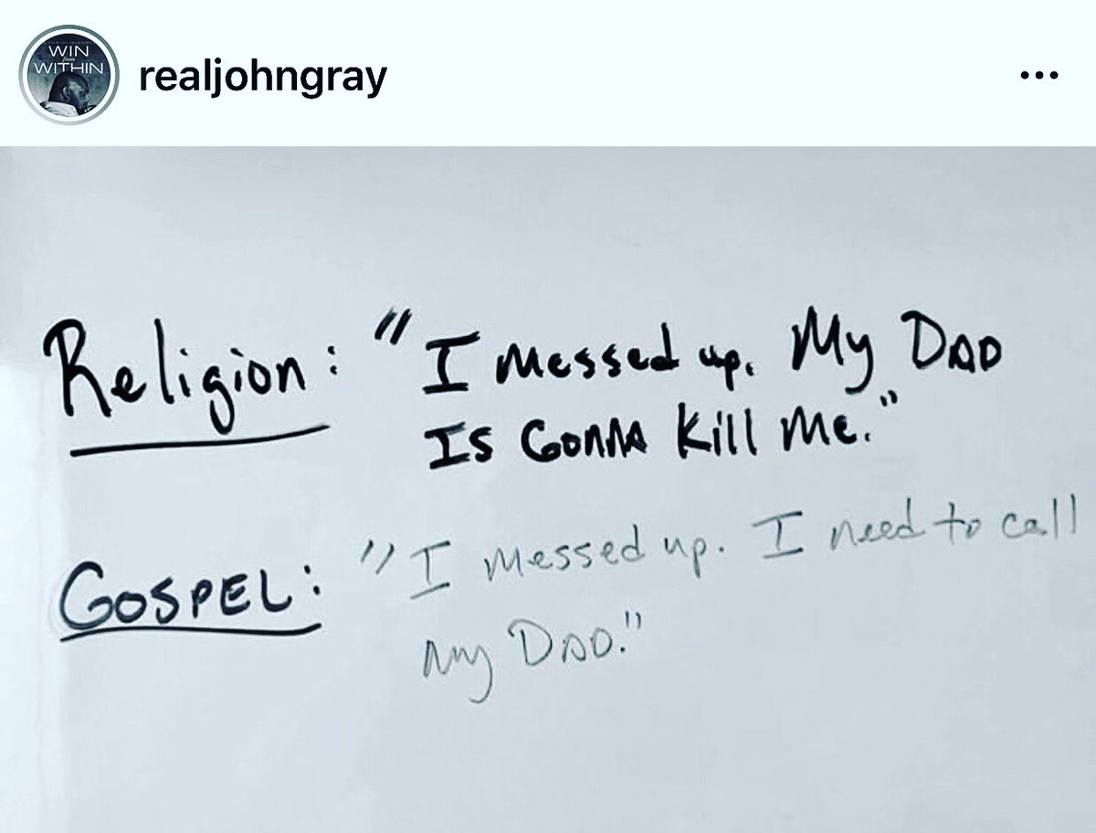 We must learn to run to our Heavenly Father not from Him. #love #grace #mercy #forgiveness #itdoesntmattertoHim @realjohngray