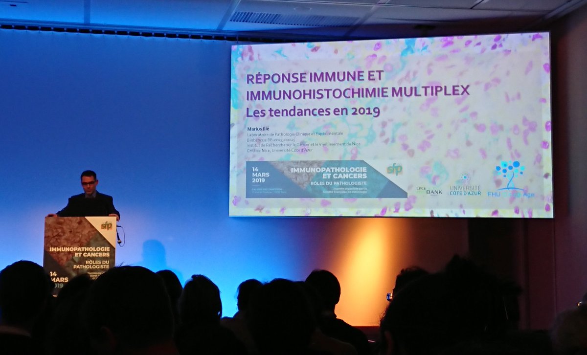 JAdamMD's tweet photo. Great overview of multiplex IHC/IF by @md_mariusilie at the Immunopathology symposium organized by the French society of pathology https://t.co/qZNs1otkwH
