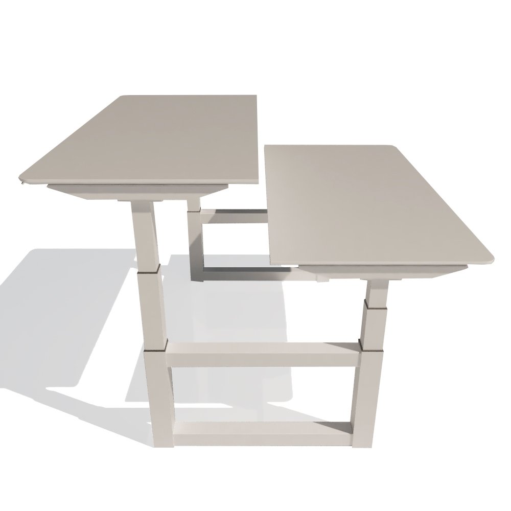 Studio renders of our stylish, robust and reliable Oblique Adapt height adjustable desk. Operated with a smooth electrical mechanism which provides versatile heights from 650-1300mm. It is truly the ultimate modern workstation. #vercodesign #render #Revit #BIM #3D #officedesign