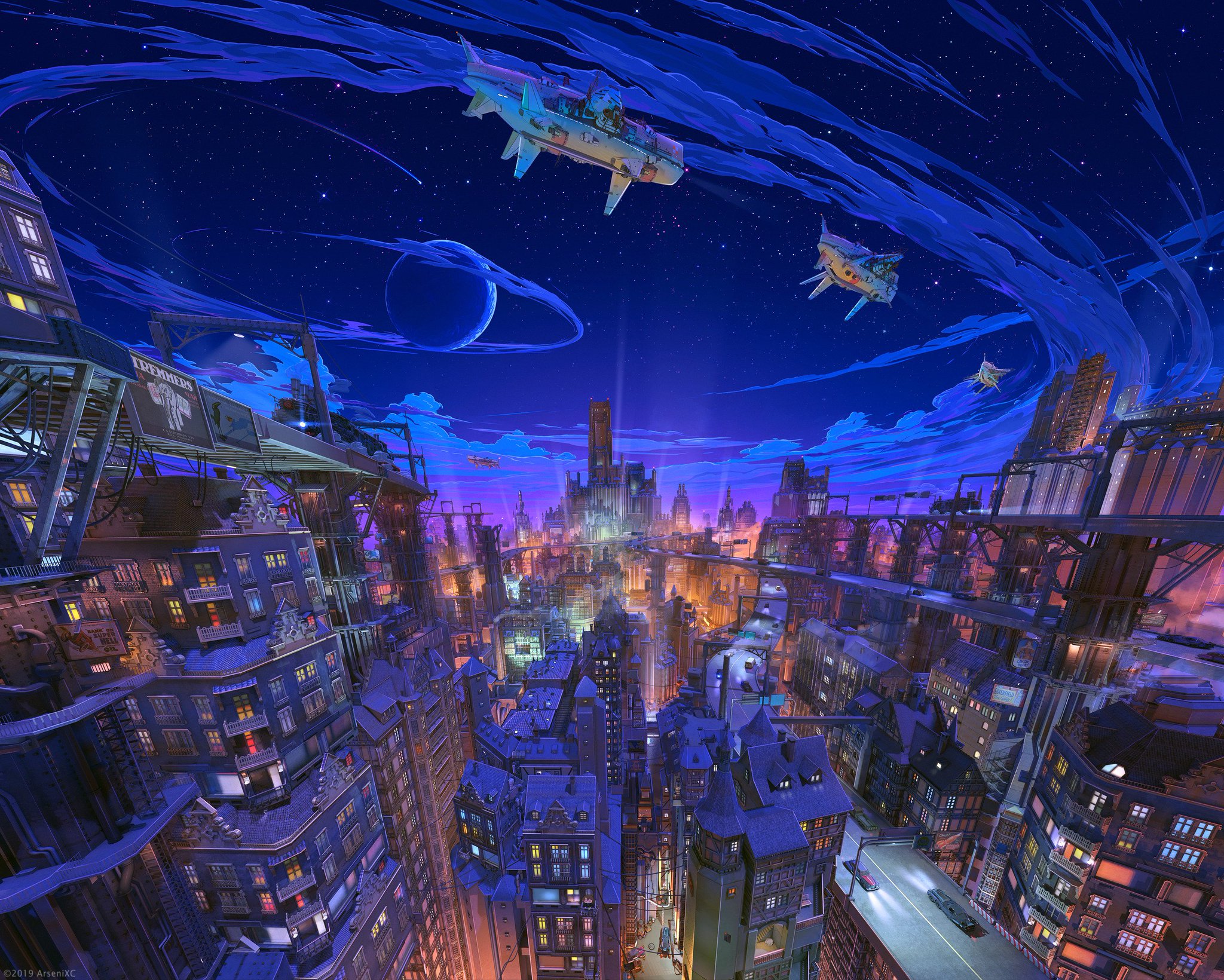Arsenixc 夜の街 背景 風景 街並み 私の古い画像を作り直す Arsenixc 夜の街 背景 風景 街並み 私の古い画像を作り直す