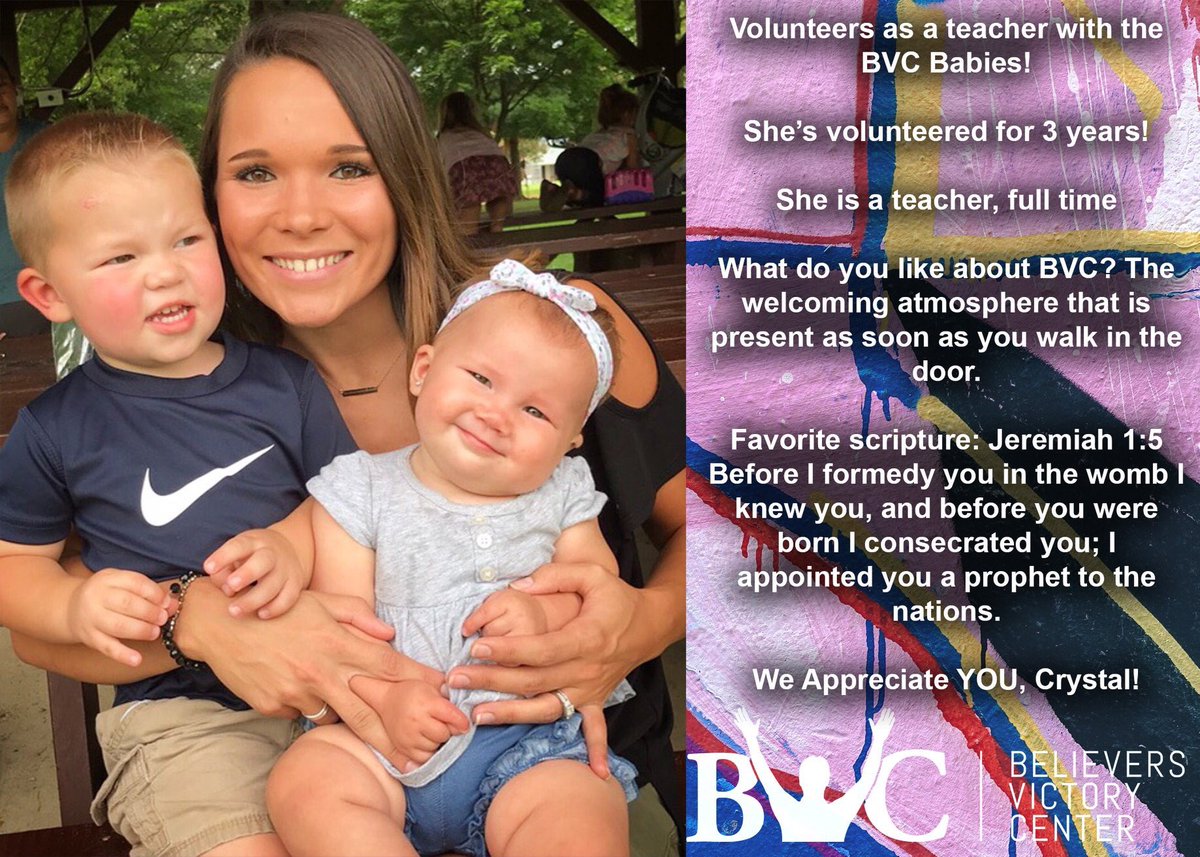 BVCMoorefield's tweet image. #WeAreBVC Thank you for all that you do Crystal!