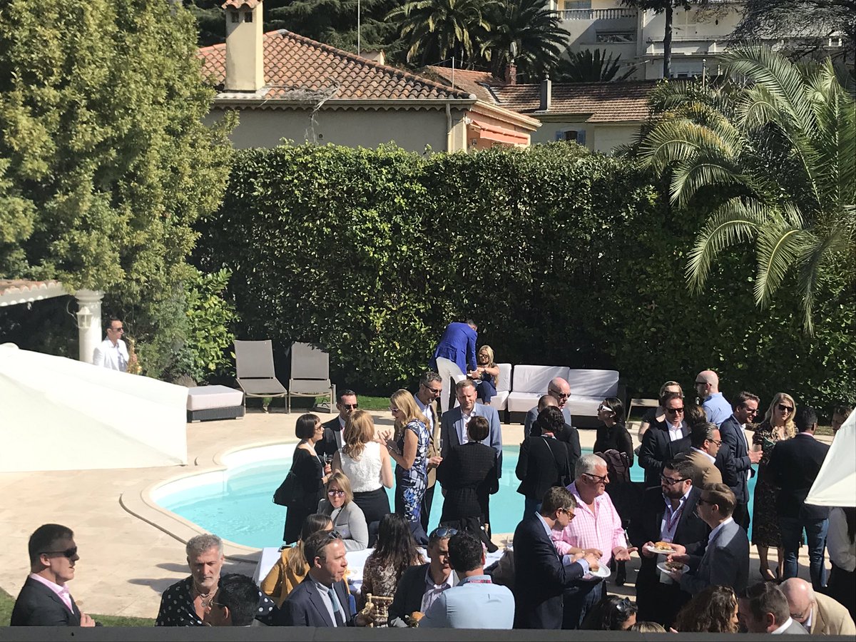L_OCarroll's tweet photo. @IceniProjects #MIPIM2019 Pool Party in full swing https://t.co/MAgBtbLm8S