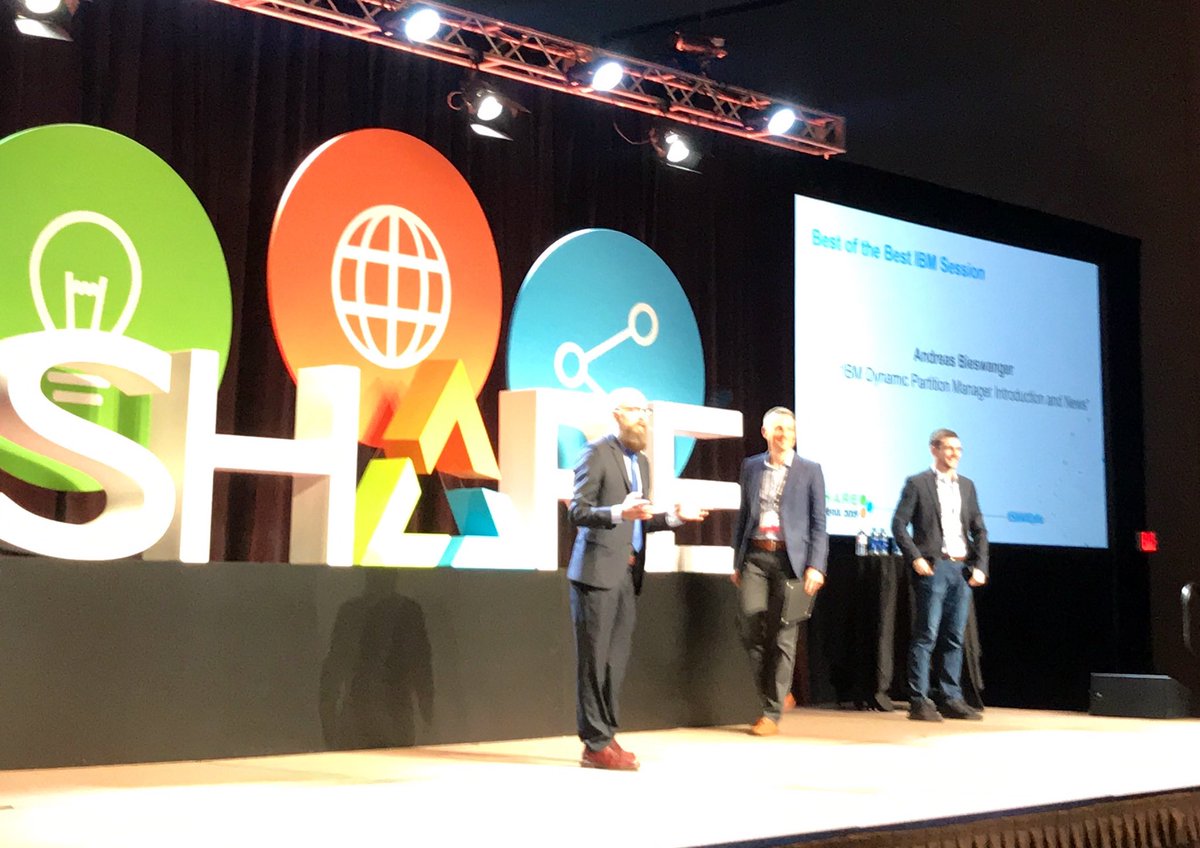anbie's tweet photo. I‘m very excited receiving the „Best of the Best Session Award“ @ #SHAREphx for an #IBMz modernization topic covering #DPM Dynamic Partition Manager. Big shout out to the whole design and engineering team working so hard on this. https://t.co/qwoVhjxS9F