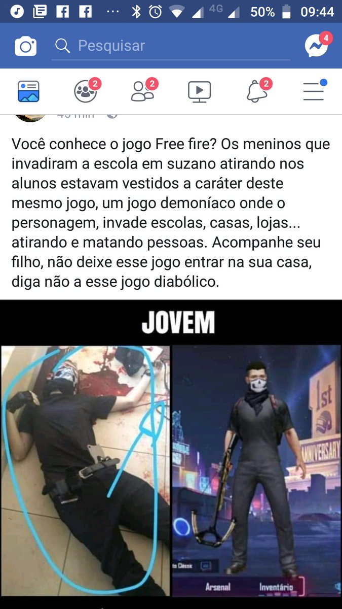 Oséias Da Silva Lopes on X: Oi Marcão estamos te assistindo aqui de Porto  Alegre RS. Marcão tu viu que um dos rapazes estava vestido igual o jogo  Free fire..  /