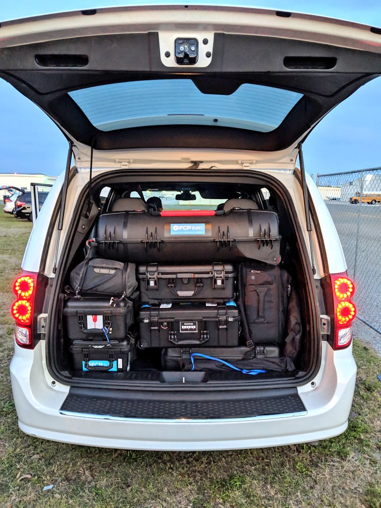 The Chrysler Town and Country conveniently fit all the camera gear we brought to St. Pete