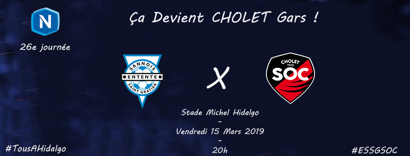 Entente_SSG's tweet photo. [#NationalFFF] L'@Entente_SSG reçoit le @SOCholet ce vendredi soir au stade Michel #Hidalgo 🔥

🎯Objectif : VICTOIRE 👊

Présentation de la rencontre ➡ https://t.co/wVshTPWC0k

#ESSGSOC #NeRienLâcher https://t.co/jsAumICWJk