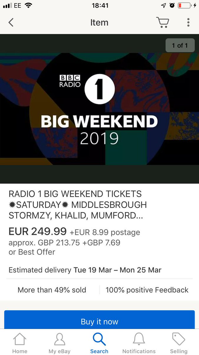 kmaclane's tweet photo. So @BBCR1 what’s the plan for this? How are you going to stop the resale? https://t.co/0Q4eIQXkA3